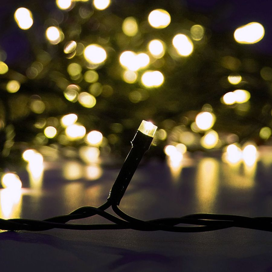 Электрогирлянда Нить 100 тепло белых LED, 10м, 8 режимов, IP20, превью