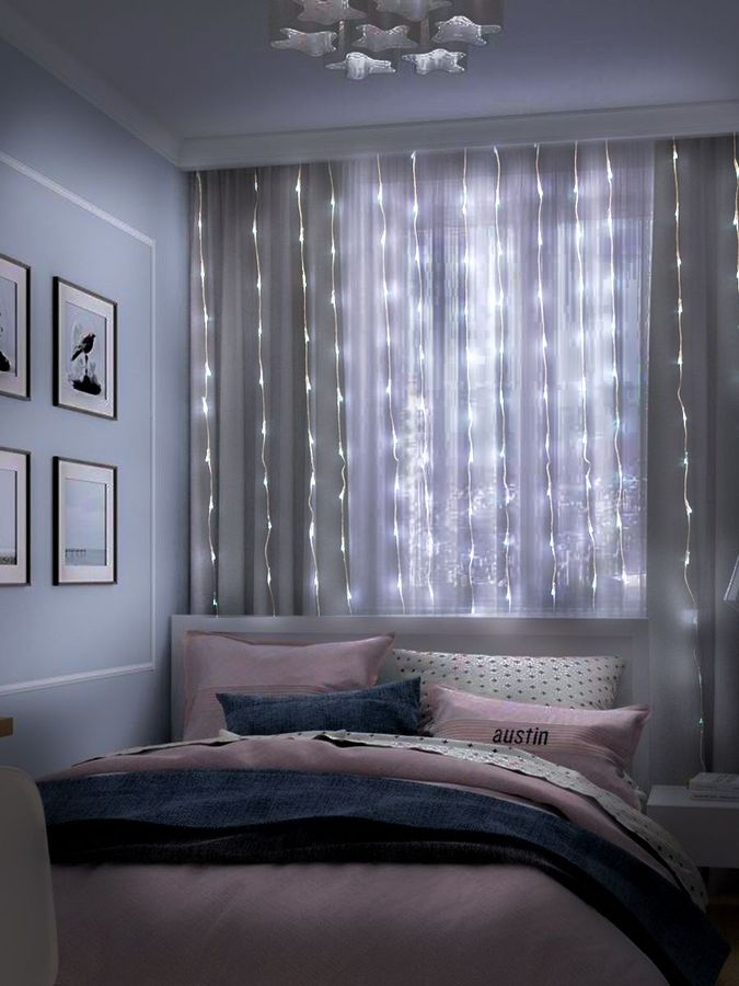 Гирлянда внутренняя занавес SH LIGHTS 240 LED белый 2 м, превью