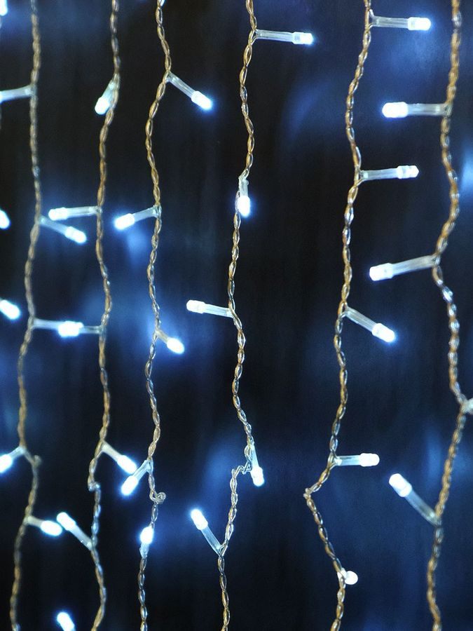 Гирлянда внутренняя занавес SH LIGHTS 240 LED белый 2 м, предпросмотр