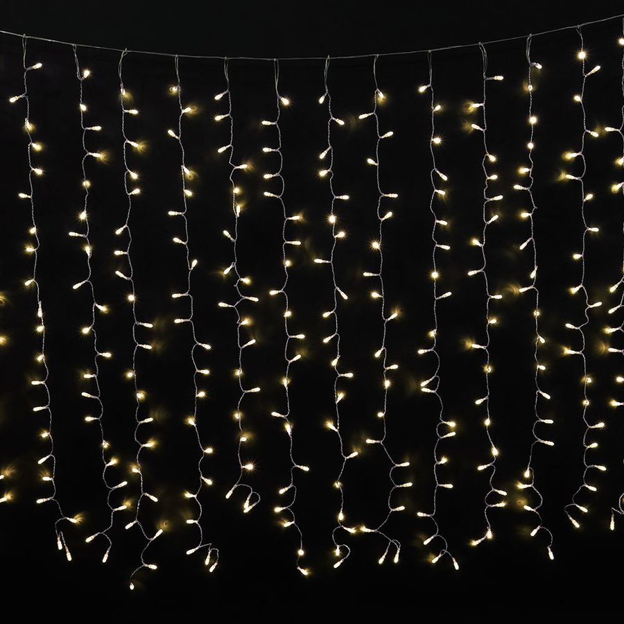 Гирлянда внешняя занавес SH LIGHTS 500 LED желтый 2,5 м, превью