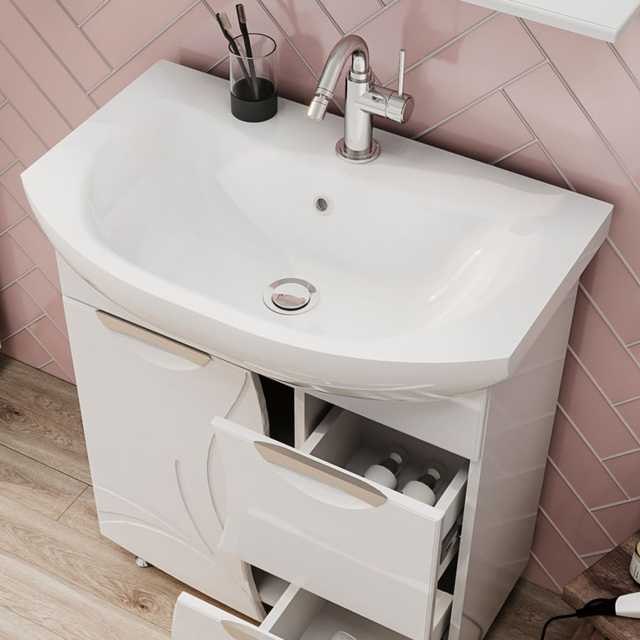 Раковина мебельная VOLNA Балтика 70 1WH207776 70 см белая, предпросмотр