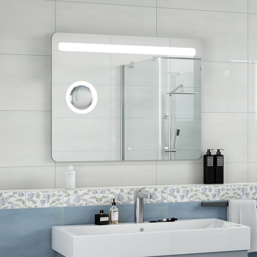 Зеркало "Chris Led" 900х700 с увеличительным зеркалом, превью