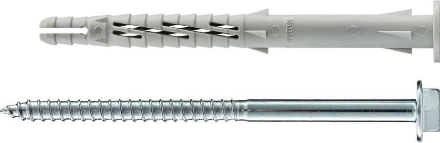 Дюбель фасадный Tecfi с шурупом шест.гол. с шлицем TORX 10x120 мм 4 шт, предпросмотр