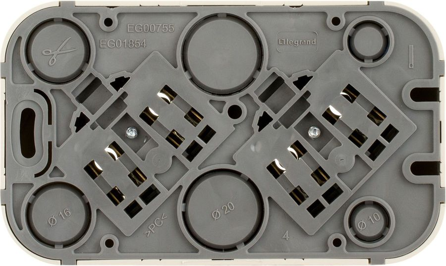 Розеточный блок 2 поста Legrand Quteo 782261 слоновая кость, превью