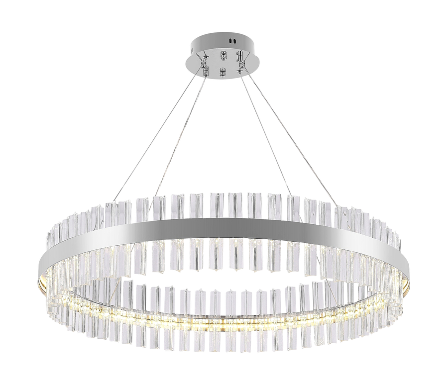 Светодиодная люстра нимб 160W, хром, LED, превью