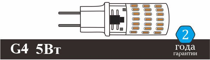 Лампа с/д LEEK LE JCD LED 5W 4K G4 230V (100/1000), превью