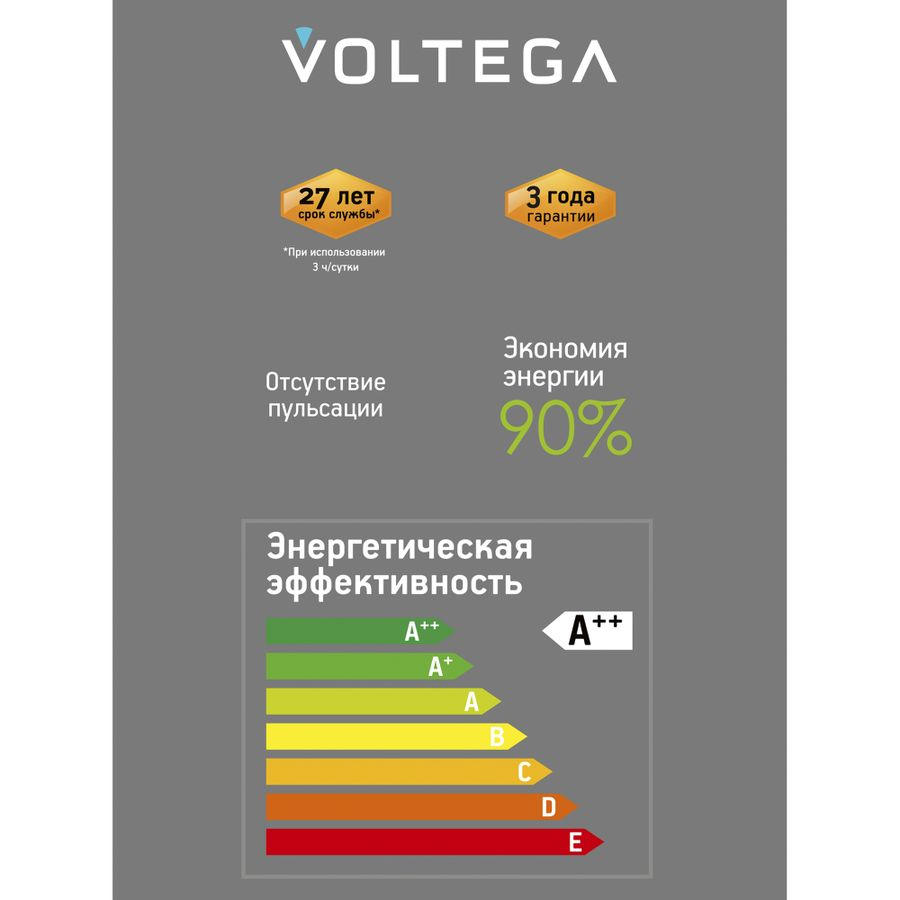 Лампочка Voltega 8559 164x125x125 световой поток 220 Лм цветовая температура 1800 К., предпросмотр