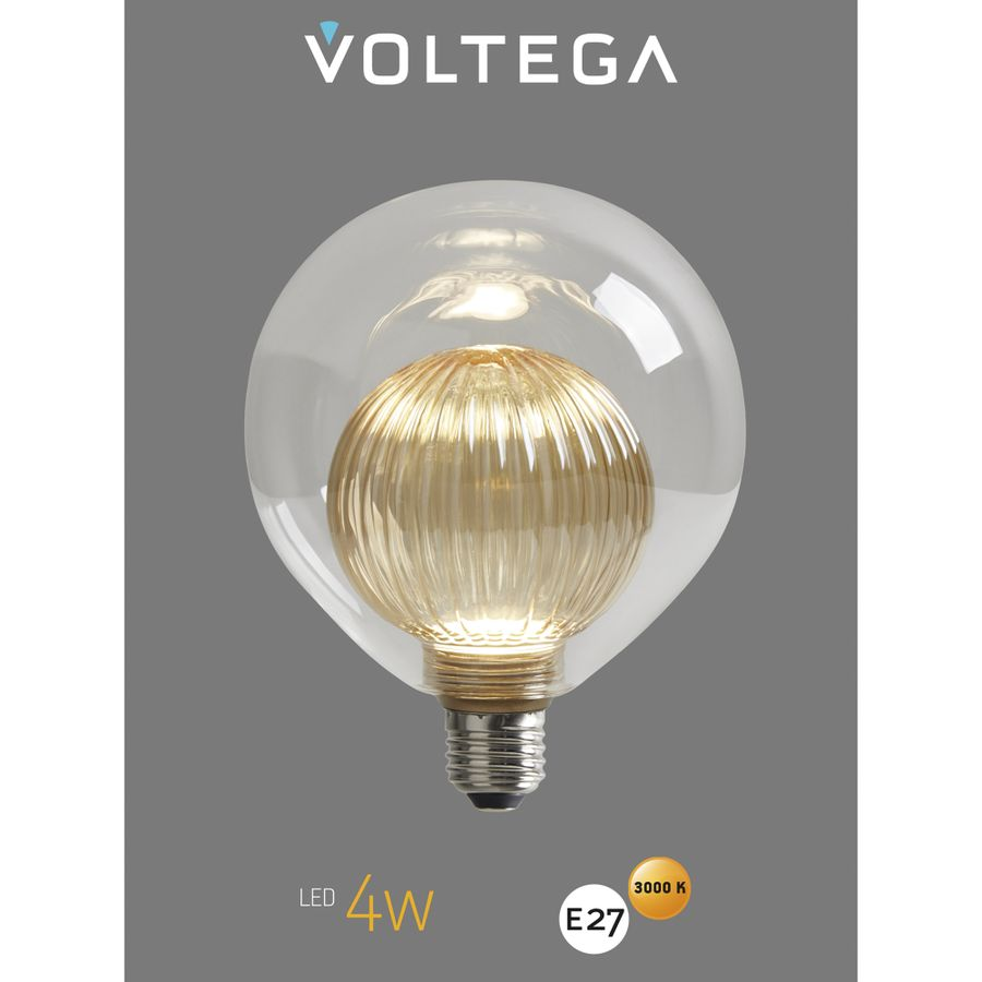 Лампочка Voltega 8572 164x125x125 световой поток 220 Лм цветовая температура 1800 К., превью