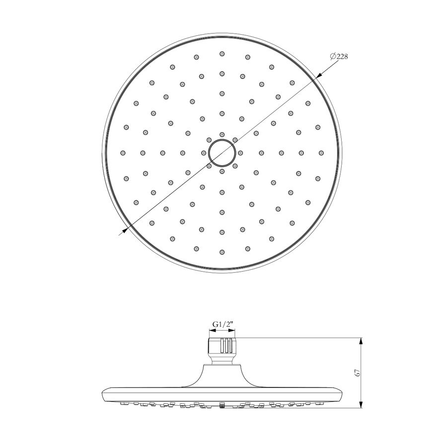 Лейка Lemark LM8130C для верхнего душа, 1-функциональная, предпросмотр