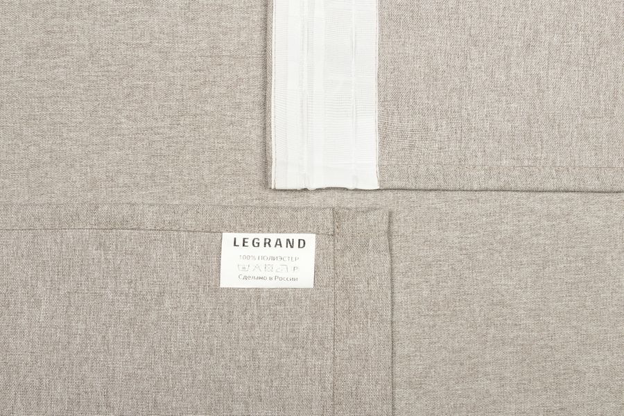 Штора портьерная Legrand Левис 180x260 см, лен, превью