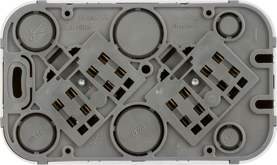 Розеточный блок 2 поста Legrand Quteo 782231 белый, превью