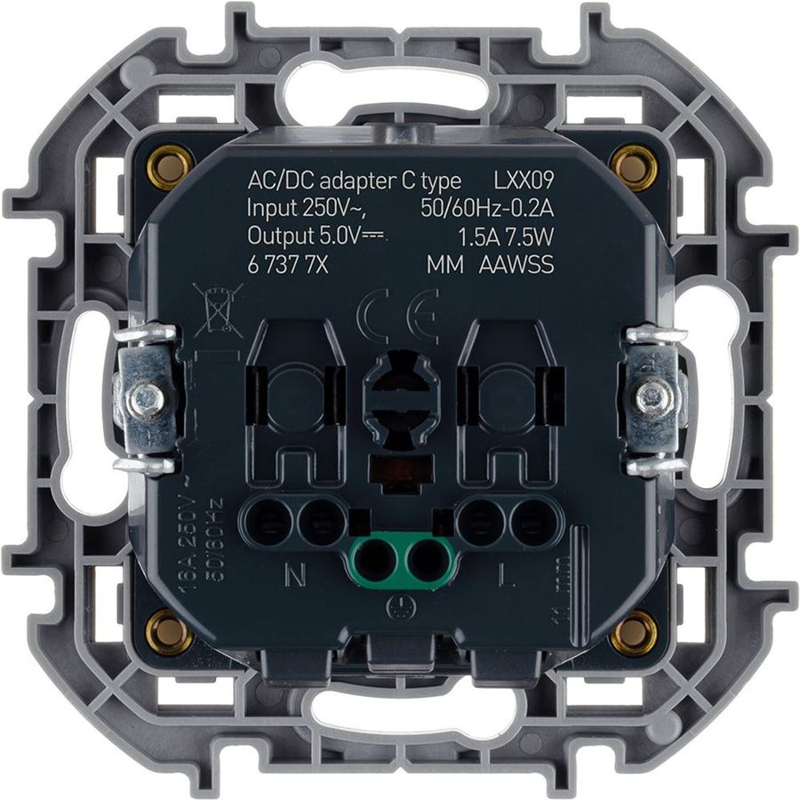 Розетка электрическая,USB 2 поста Legrand Inspiria слоновая кость, превью