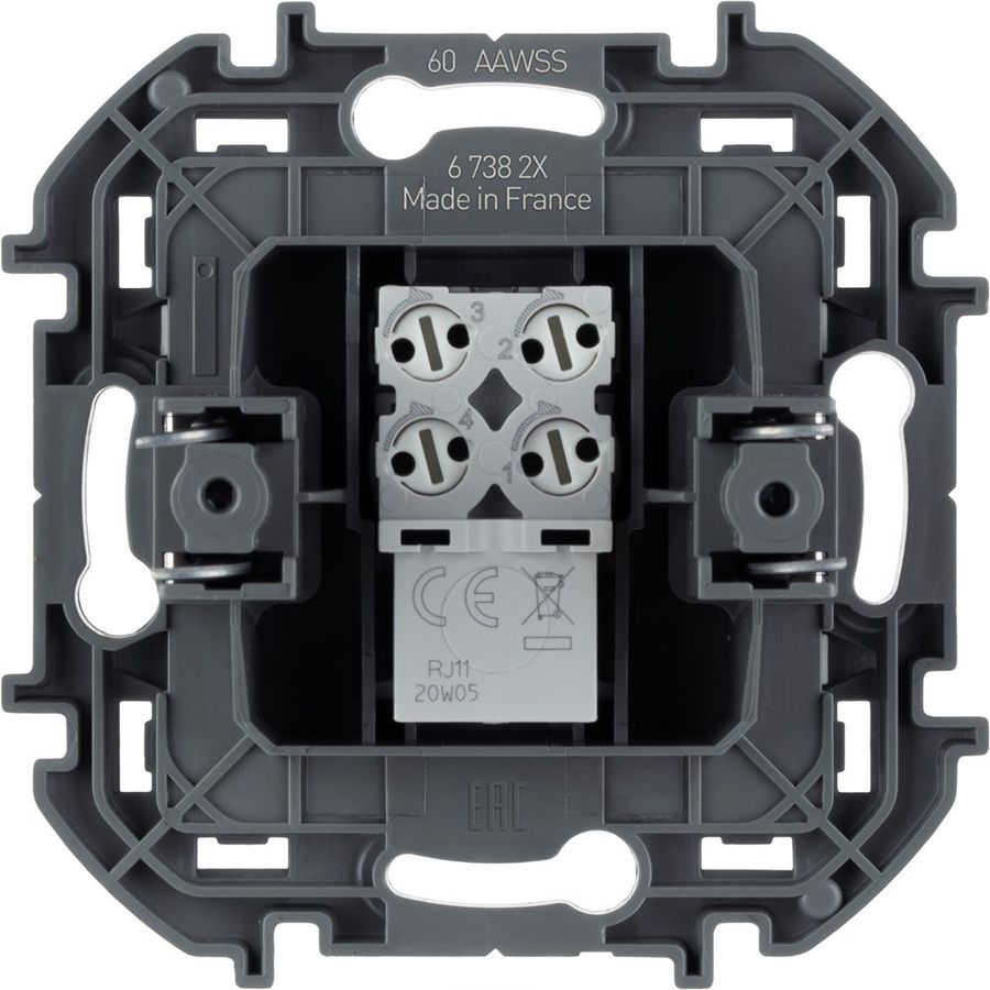 Розетка RJ-11 1 пост Legrand Inspiria антрацит, превью