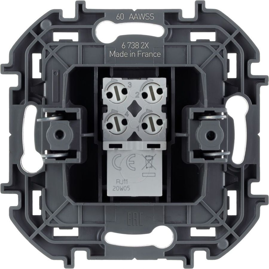 Розетка RJ-11 1 пост Legrand Inspiria слоновая кость, предпросмотр