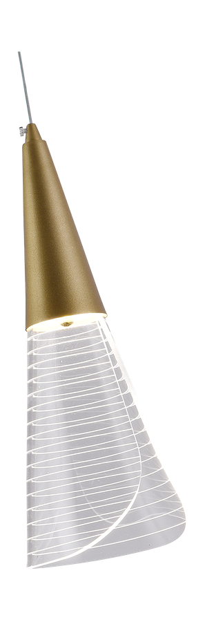 Светодиодный светильник подвес 7W, золотой, LED, превью