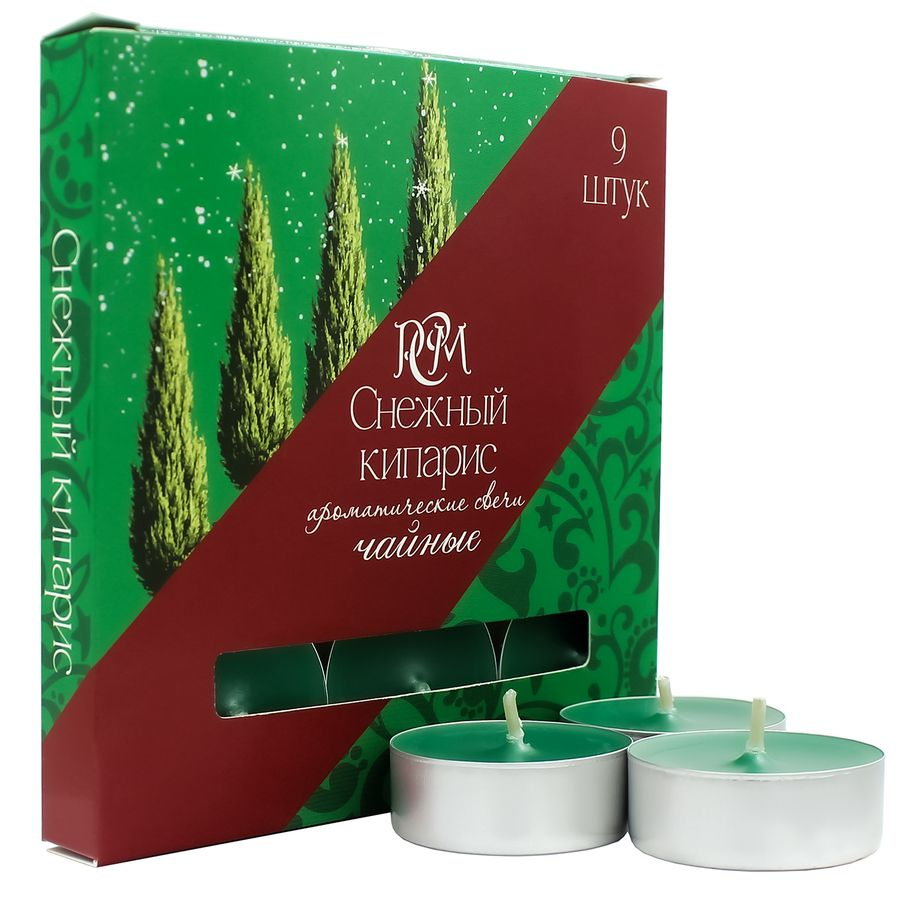 Свечи чайные СНЕЖНЫЙ КИПАРИС 9шт, превью