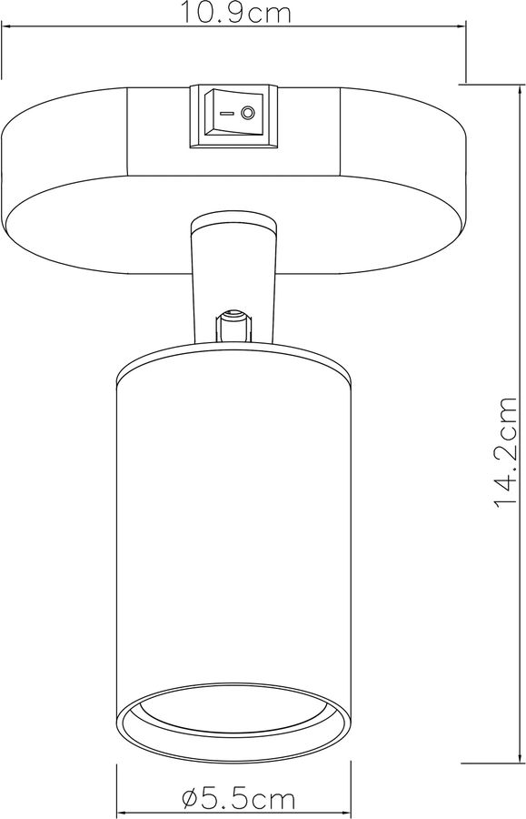 СПОТ ПОВОР БЕЛ+ВЫКЛ AQUARIUS 1ХGU10Х35W, предпросмотр
