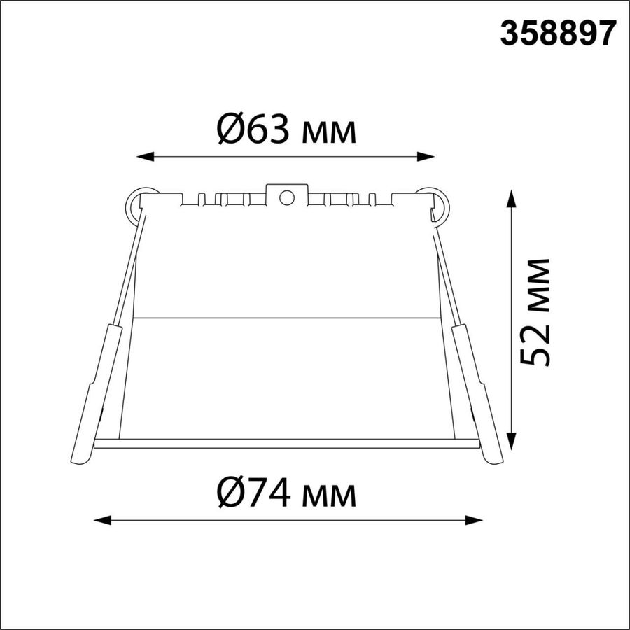 358897 SPOT NT22 227 белый Светильник встраиваемый светодиодный IP20 LED, предпросмотр