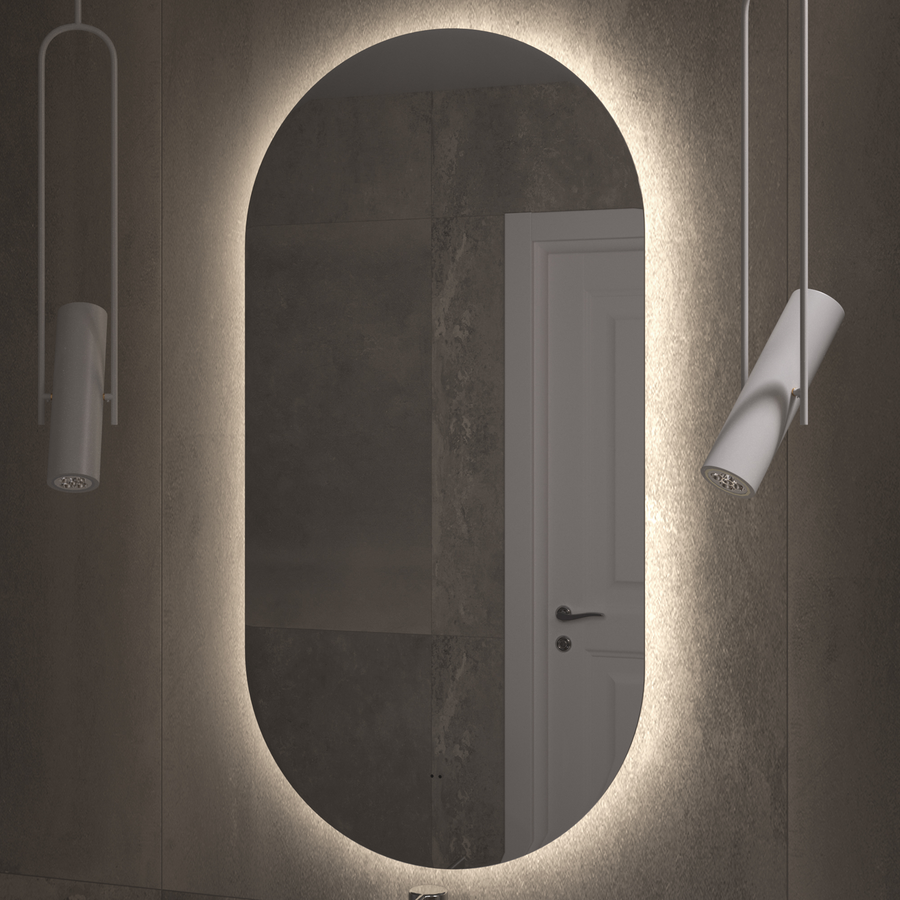 Зеркало для ванной комнаты  с LED подсветкой Альва Comfort 50 х 100 с подогревом, превью