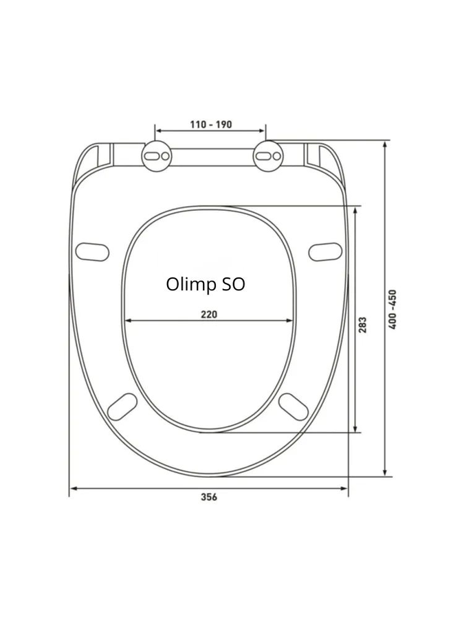 Сиденье для унитаза Olimp SO дюропласт микролифт белый, предпросмотр