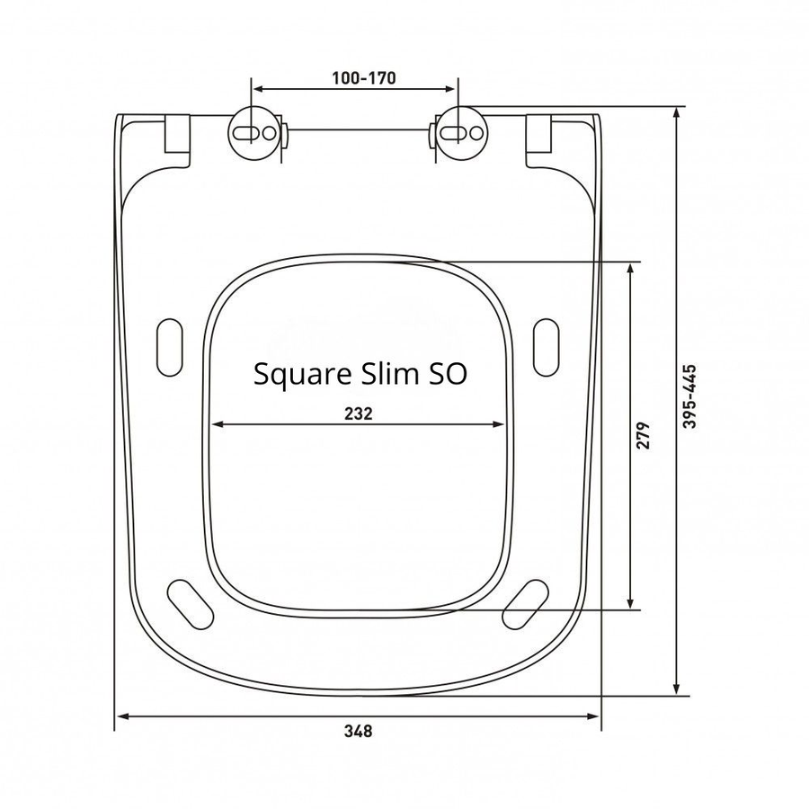 Сиденье для унитаза Square Slim SO дюропласт микролифт белый, превью