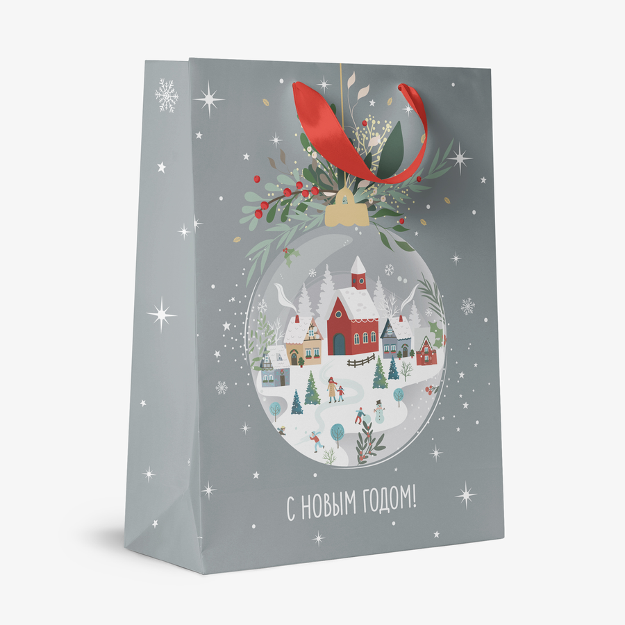 Пакет подарочный новогодний CITY HOME TRADE 25,5*31,5*11, предпросмотр