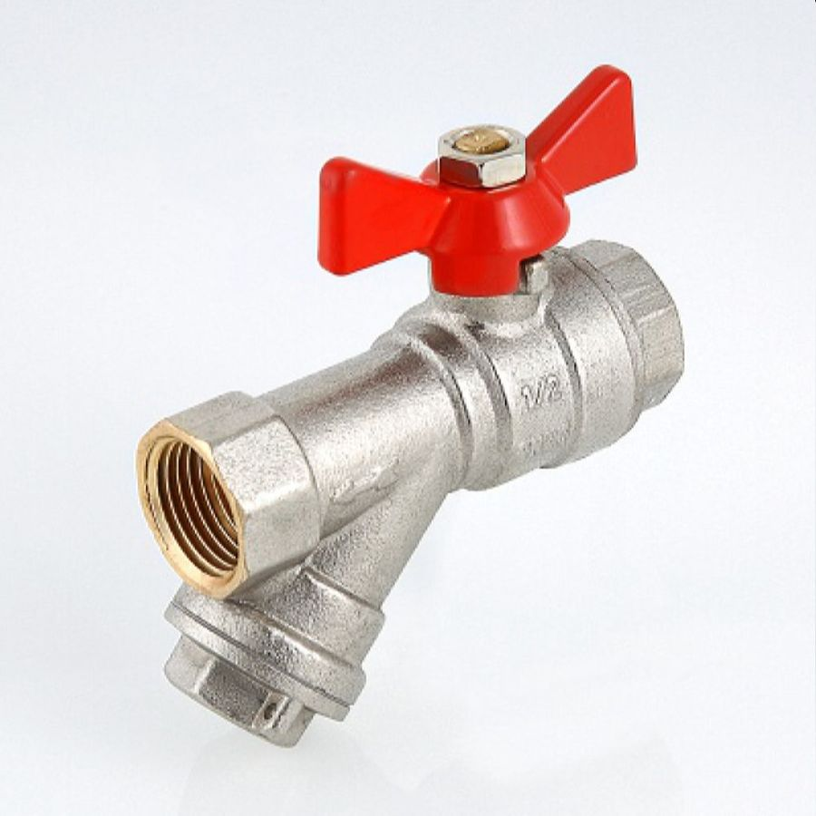 Кран шаровой латунь никелированный VALTEC COMBI VT.293 1/2", предпросмотр