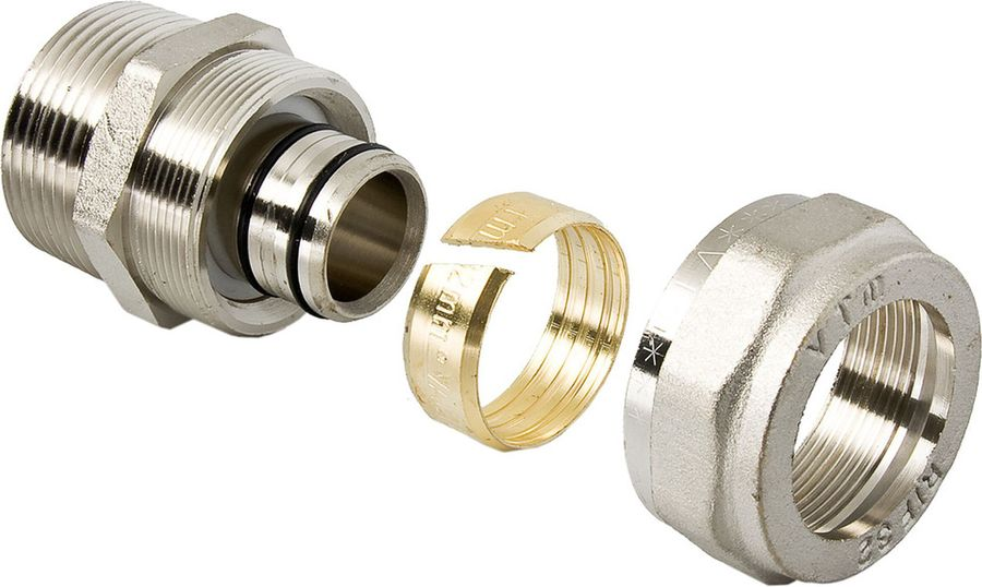 Соединитель латунь никелированный VALTEC 3/4" х 26 мм, предпросмотр