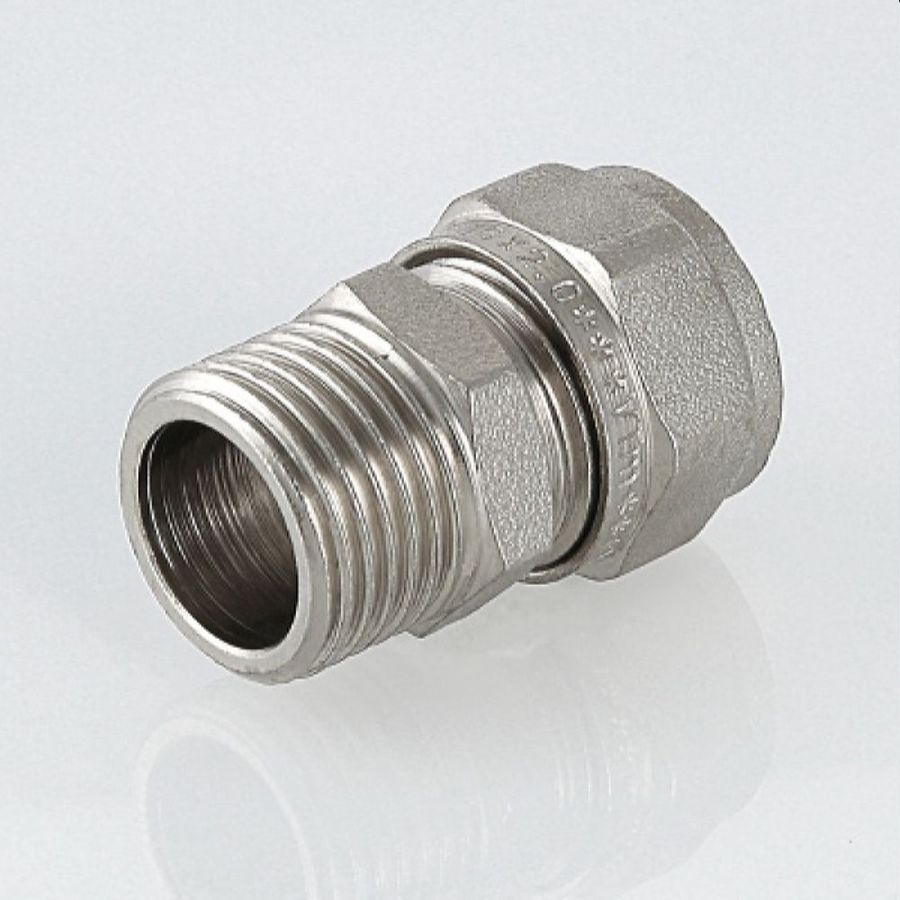 Соединитель латунь никелированный VALTEC 3/4" х 26 мм, предпросмотр