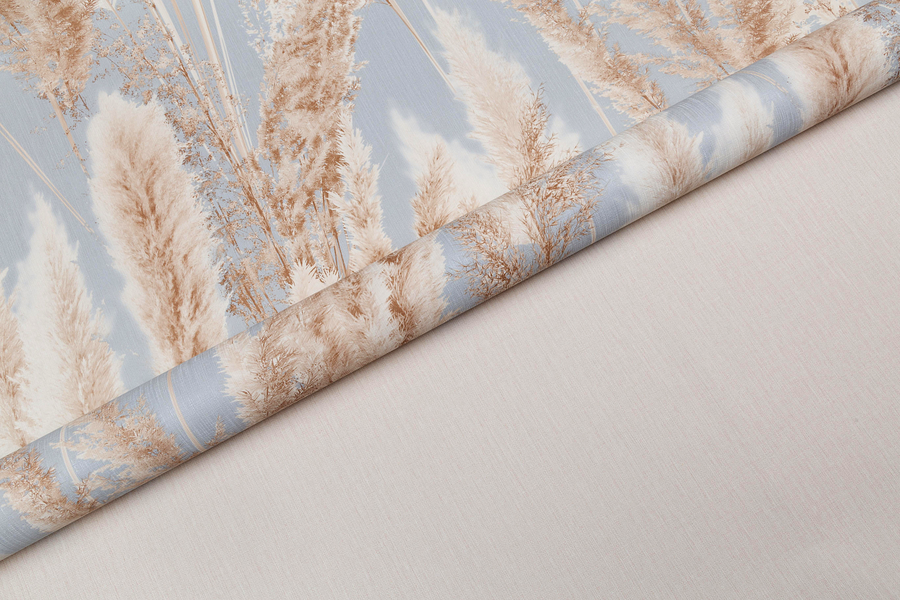 Обои флизелиновые VOG Collection CORTADERIA VV72086-62 1,06Х10,05 м, голубой, превью