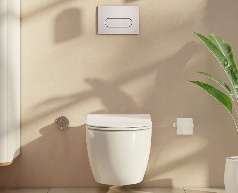 Панель смыва Vitra Root Round, хром, предпросмотр