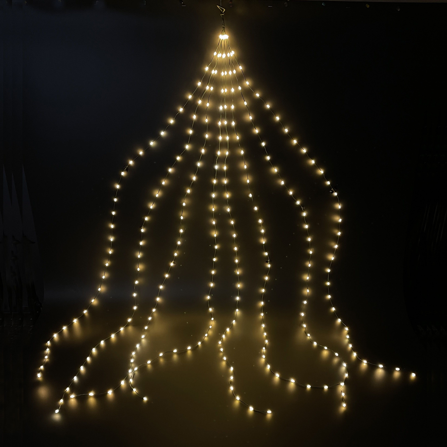 Гирлянда внутренняя занавес Хвост Luca Lighting 256 LED белый 1,6 м, предпросмотр