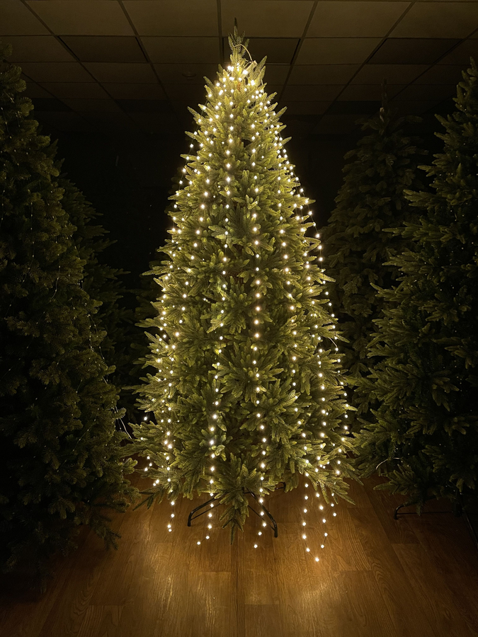 Гирлянда внутренняя занавес Хвост Luca Lighting 256 LED белый 1,6 м, превью