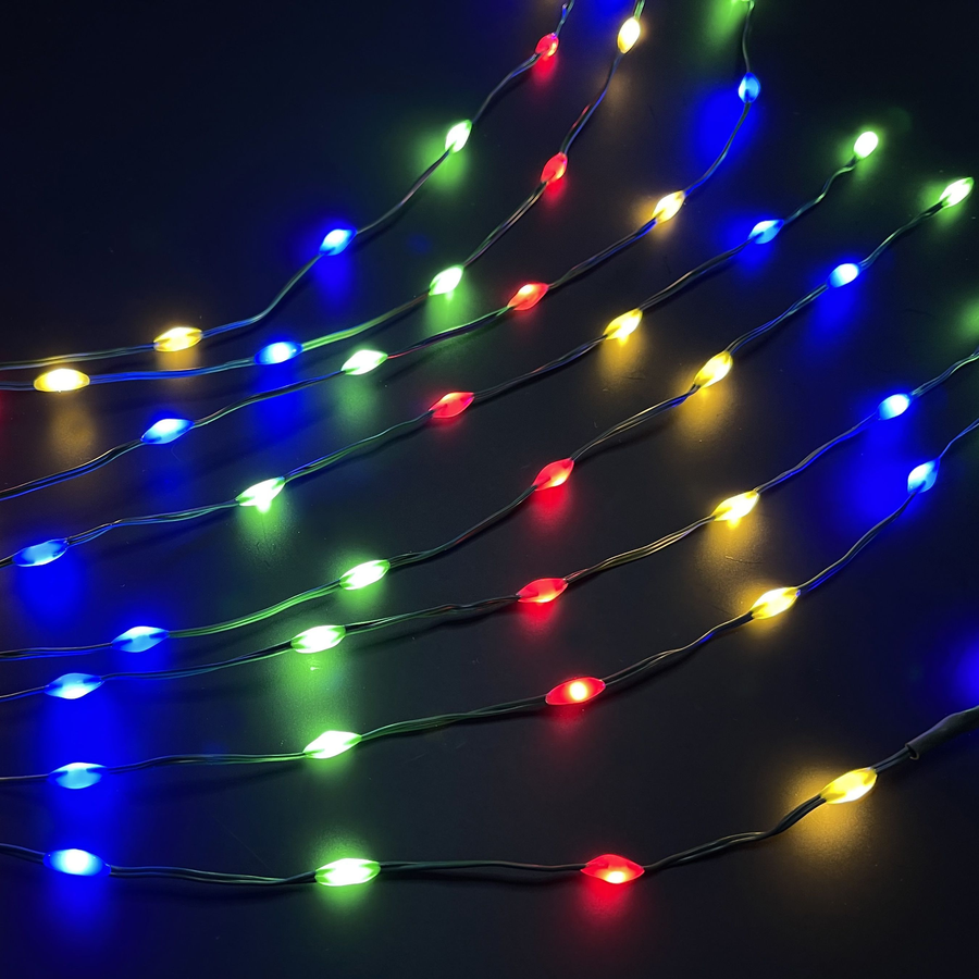 Гирлянда внутренняя занавес Хвост Luca Lighting 480 LED многоцветный 2 м, превью