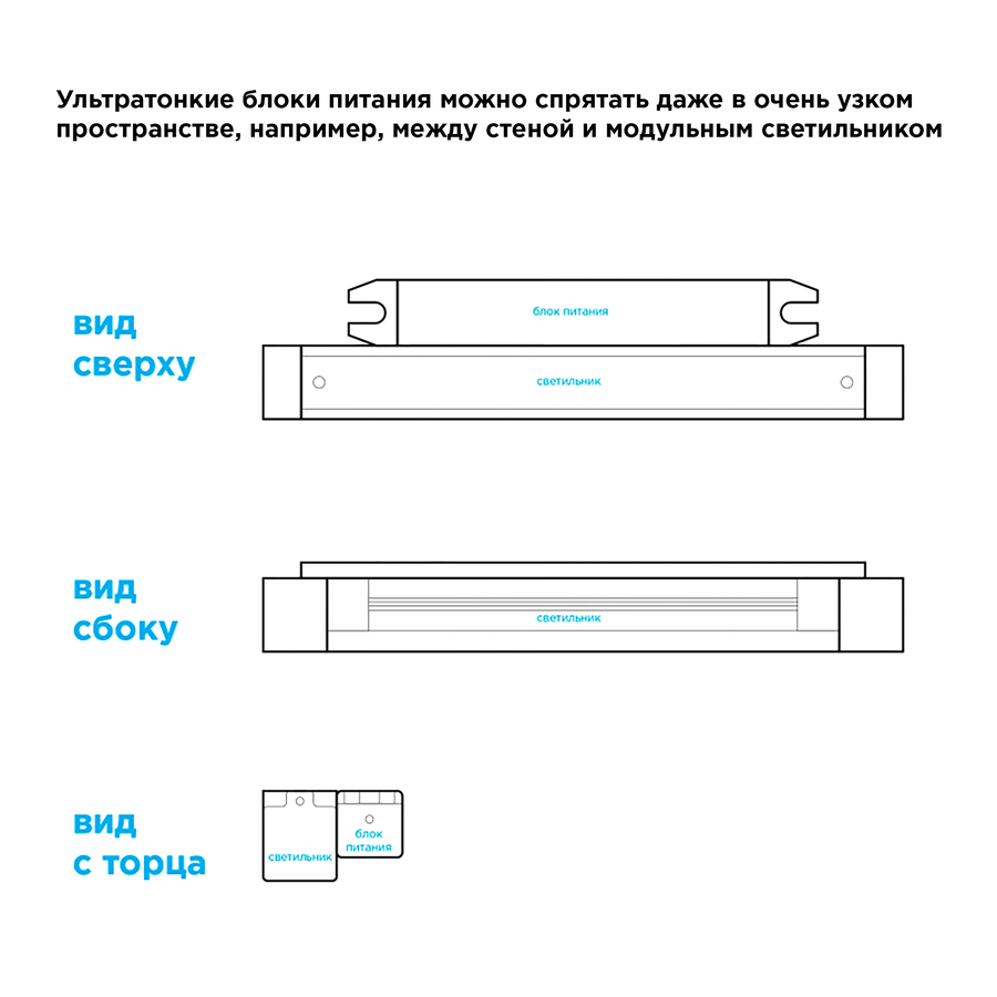 Блок питания 24 В 24 Вт импульсный IP20 170–264 В выходной ток 1А корпус алюминиевый 172×18×18 мм разъем подключения 21×55 мм, предпросмотр