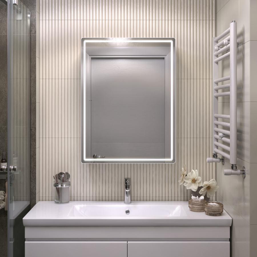 Шкаф навесной для ванной комнаты  с LED подсветкой Коста Comfort 60 с подогревом, предпросмотр