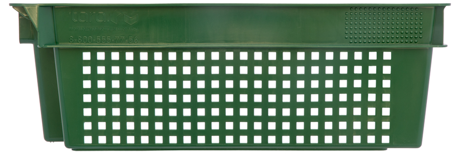 Ящик перфорированный 600×400×200,  объём 48, зеленый, превью