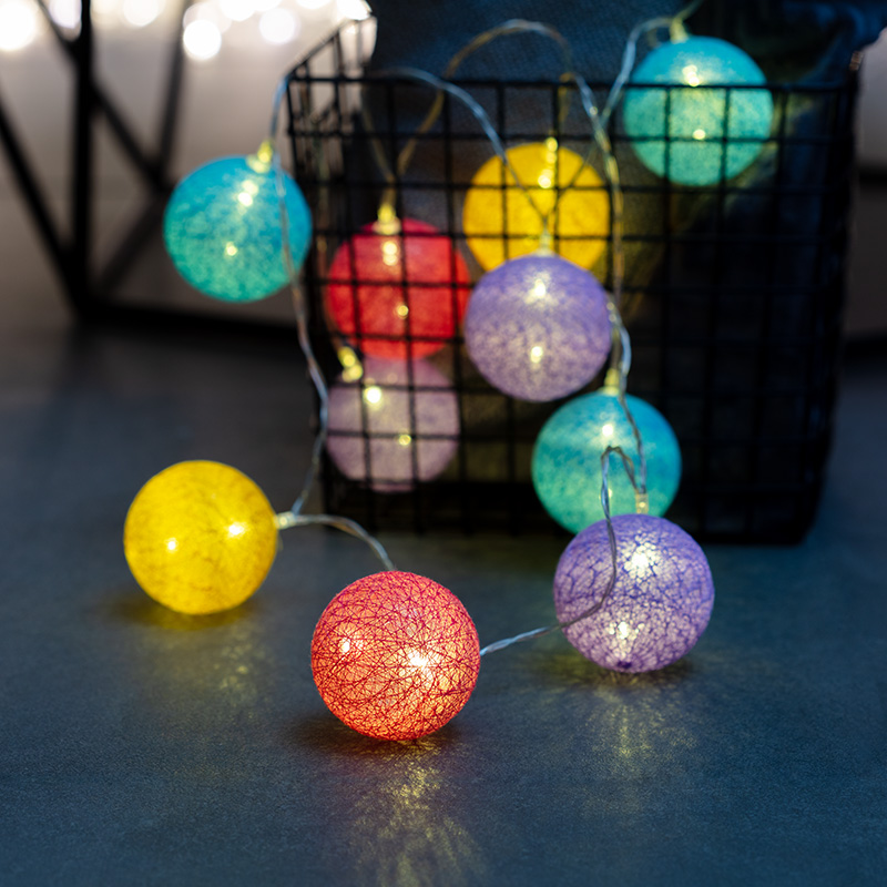 Тайские фонарики Фейерверк 5м, 25LED, прозрачный ПВХ, теплый белый, питание USB, предпросмотр