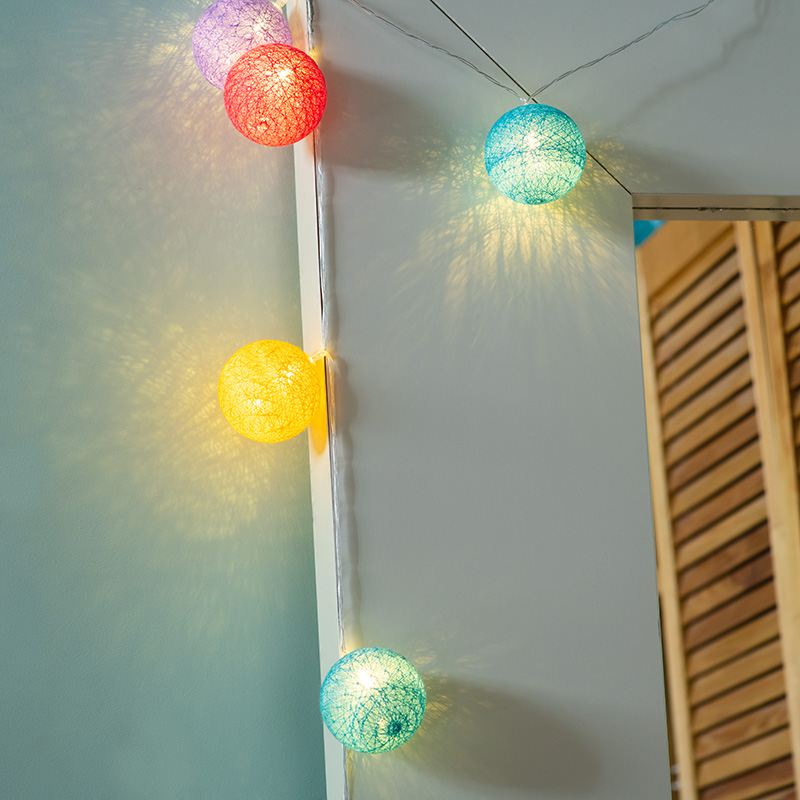 Тайские фонарики Фейерверк 5м, 25LED, прозрачный ПВХ, теплый белый, питание USB, превью