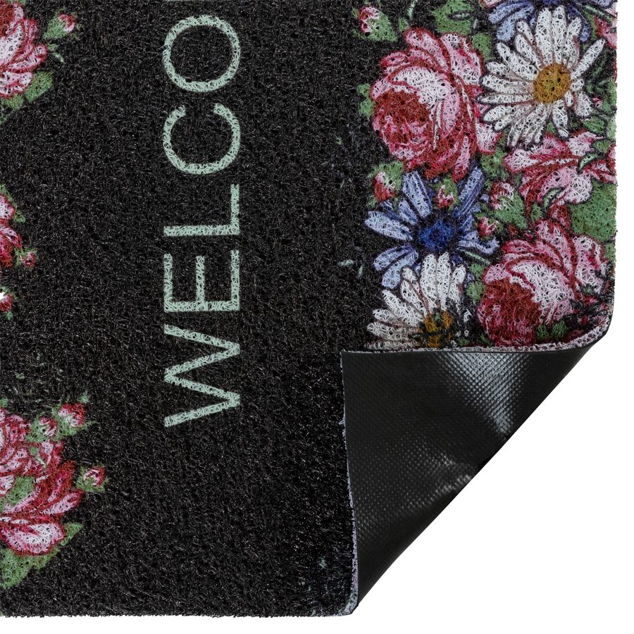 Коврик придверный ПВХ DABAR 50*80 Цветы Welcome, превью