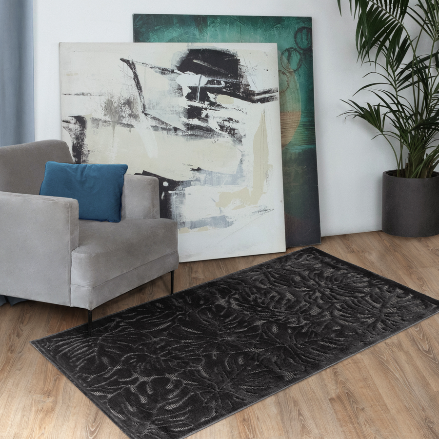 Ковер GROTTA 0.8*1.5 дизайн 4069C ANTHRACITE/ANTHRACITE, предпросмотр