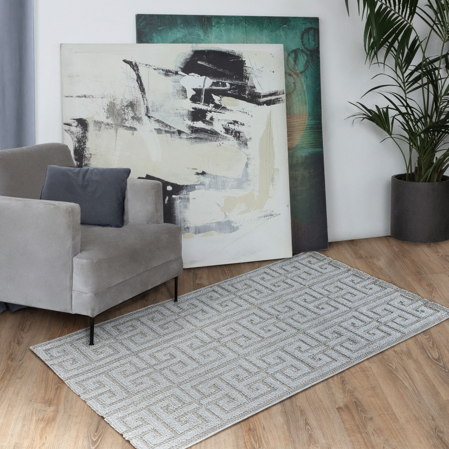 Ковер INESSA 0.8*1.5 дизайн SW021 GREY/L.GREY, предпросмотр