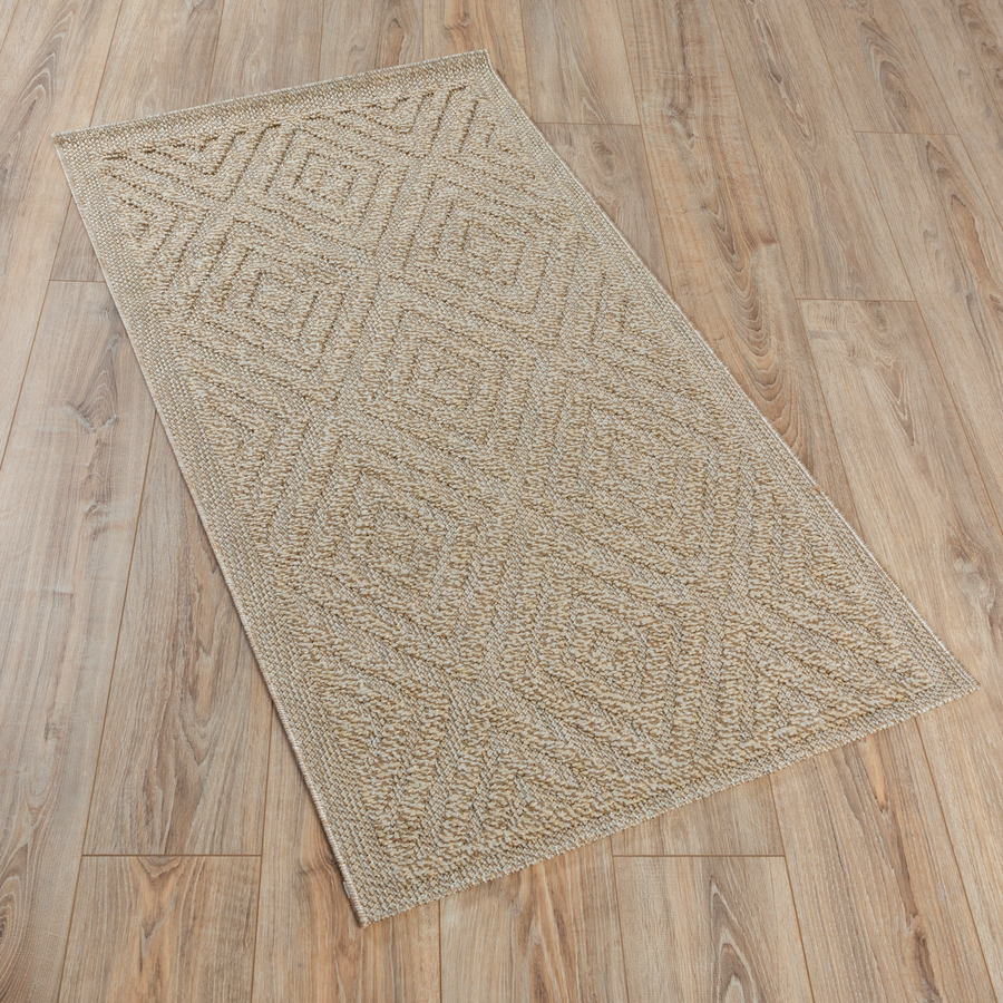 Ковер INESSA 0.8*1.5 дизайн SS016 D.BEIGE/D.BEIGE, превью