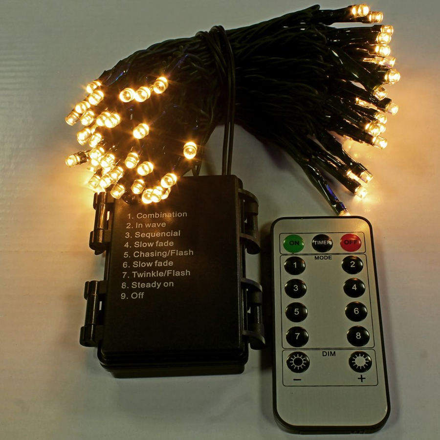 Гирлянда внешняя нить  SH LIGHTS 120 LED белый 12 м, предпросмотр