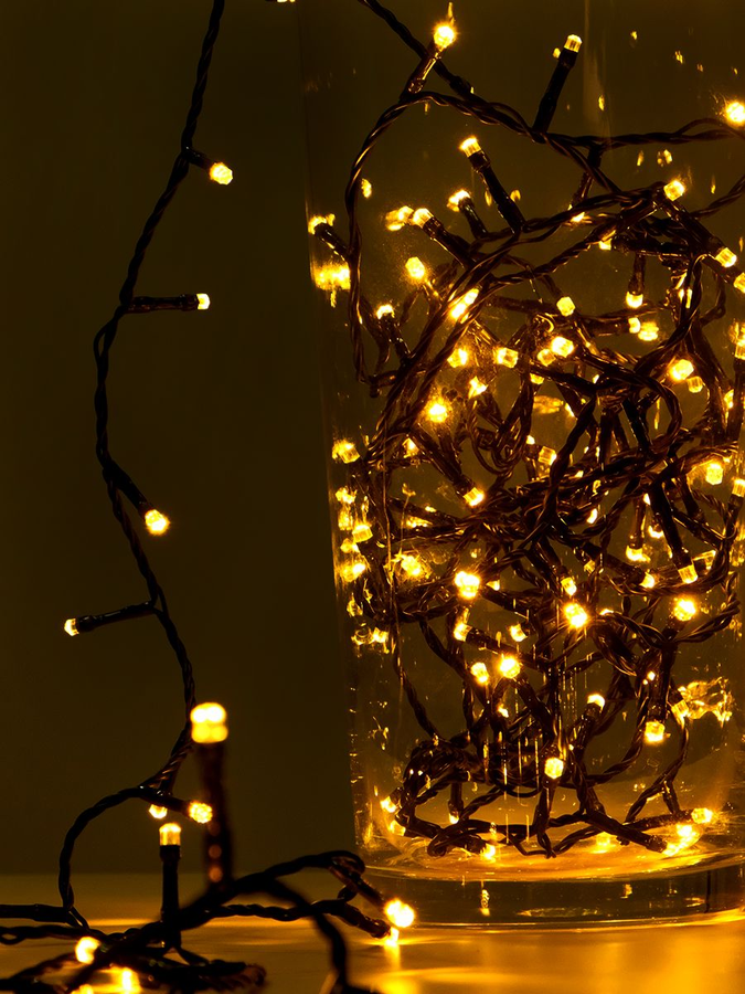 Гирлянда внешняя нить  SH LIGHTS 180 LED белый 9 м, предпросмотр