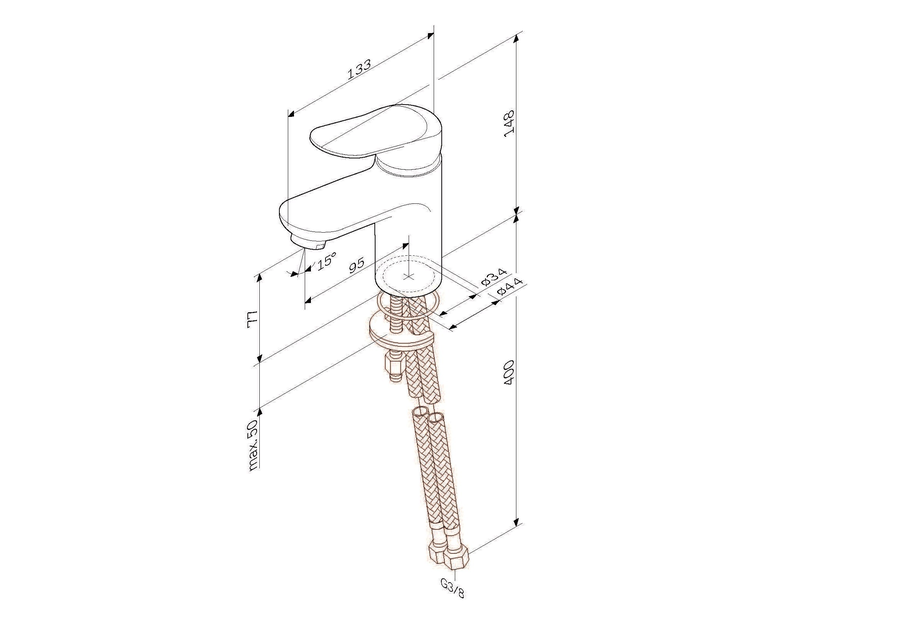 Cмеситель для раковины AM.PM Sunny F85C02100, предпросмотр