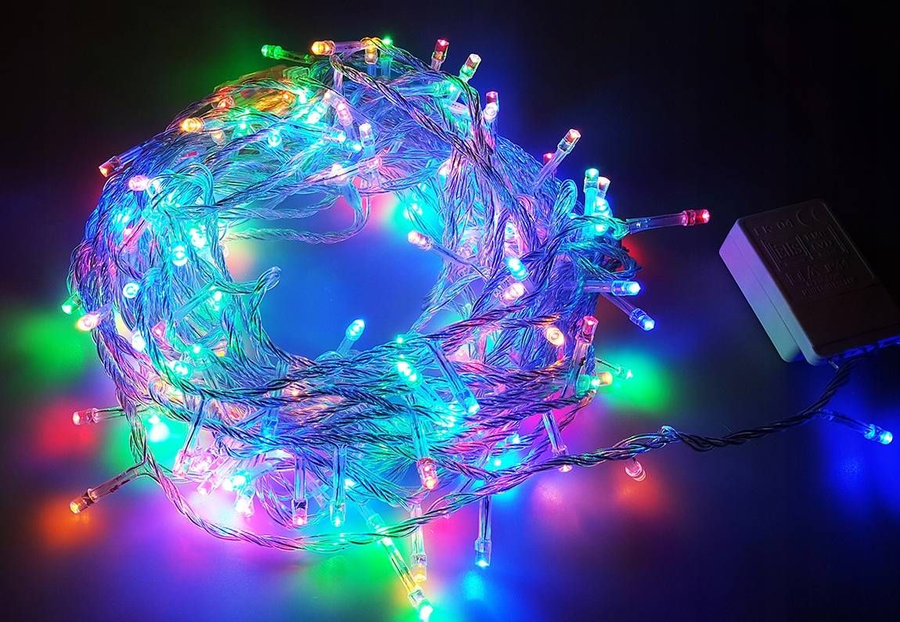 Гирлянда внутренняя нить  SH LIGHTS 100 LED многоцветный 5 м, предпросмотр