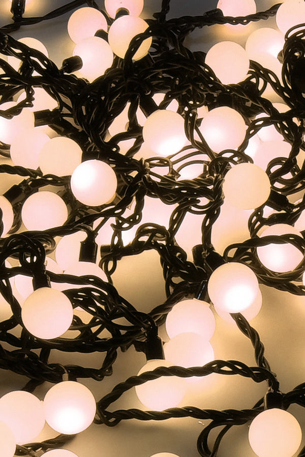 Электрогирлянда Шарики OLDBL100-WW-E 100 тепло белых  LED, 15м, уличн, соедин, превью