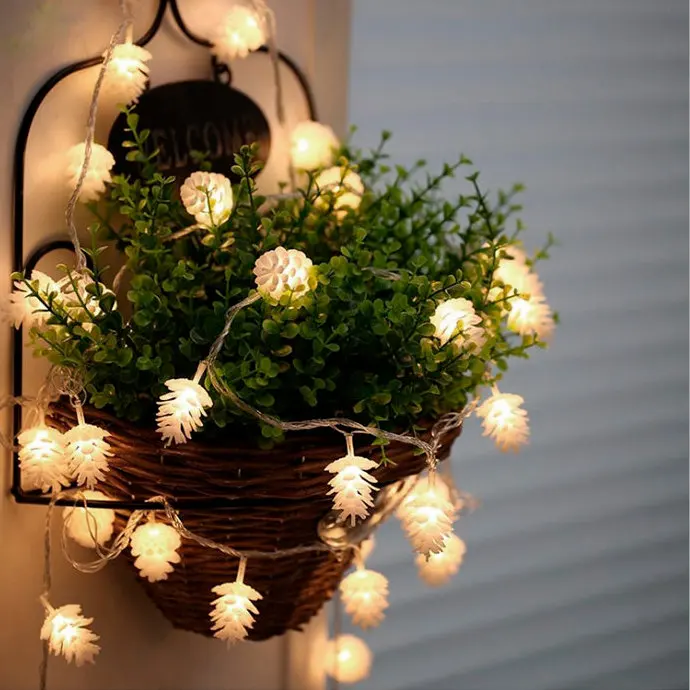 Гирлянда внутренняя Шишки SH LIGHTS 30 LED белый 3 м, превью
