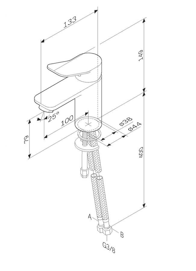 Смеситель для раковины AM.PM X-Joy F85A02122, превью